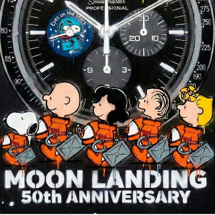 SKE - Moon Landing 50th Anniversary - Omega x Snoopy, Antiek en Kunst, Kunst | Designobjecten