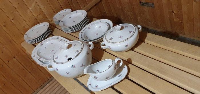 Tafelservies voor 6 - Porselein - Kaestner saxonia Service, Antiquités & Art, Antiquités | Verre & Cristal