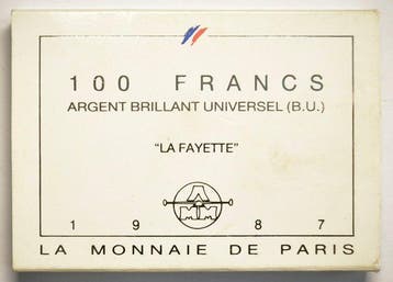 Frankrijk. 100 Francs La Fayette 1987 BU (Zonder