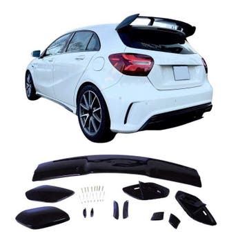 Dakspoiler voor mercedes a-klasse w176 glanzend zwart