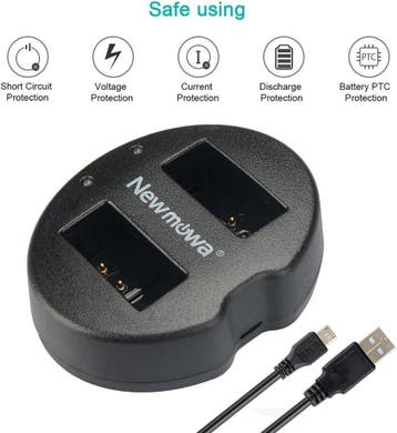 Newmowa  dubbele USB-oplader voor Nikon EN-EL20 accu nr...., Audio, Tv en Foto, Accu's en Batterijen, Ophalen of Verzenden, Zo goed als nieuw