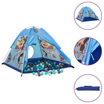 vidaXL Kinderspeeltent met 250 ballen 120x120x90 cm blauw, Verzenden, Nieuw