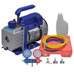 vidaXL Vacuümpomp 1-traps met 2-voudige manometerset, Elektronische apparatuur, Verzenden, Nieuw