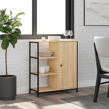 vidaXL Dressoir Sonoma Eiken 70x30x80 cm Bewerkt Hout, Verzenden, Nieuw