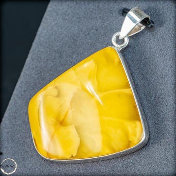 Luxueus butterscotch-amber Hanger -925 Zilver- 53,05ct-