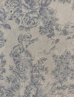 Klassieke cretonne stof Toile de Jouy lichtblauw - Textiel -