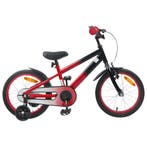 vidaXL Kinderfiets 16 Inch voor 4-6 jaar oud Rood Zwart, Verzenden