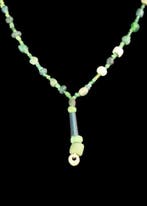 Romain antique Verre vert Collier de perles (Sans prix de