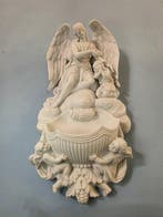 Antiek Wijwatervat - 1900-1910 - Angelo en putti - 27 cm, Antiek en Kunst