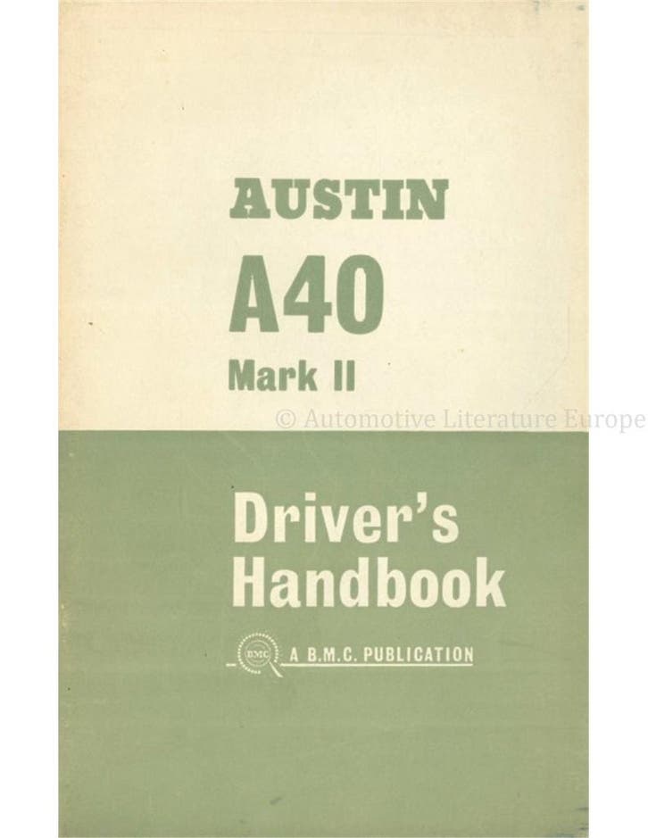 1964 AUSTIN A40 MARK II INSTRUCTIEBOEKJE ENGELS, Auto diversen, Handleidingen en Instructieboekjes