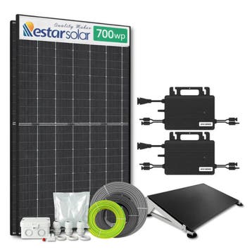 Zonnepanelen pakket voor platdak - 1.4 kW - 2x 700, Doe-het-zelf en Bouw, Ophalen of Verzenden, Nieuw