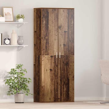 vidaXL Highboard 70 x 33.5 x 180 cm Bewerkt hout Oudhout, Huis en Inrichting, Verzenden, Nieuw