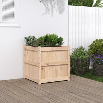 vidaXL Plantenbak 60x60x60 cm massief grenenhout, Verzenden