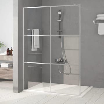 vidaXL Inloopdouchewand 140x195 cm transparant ESG-glas, Verzenden, Nieuw