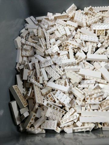 Lego - geen serie - 02. Partij van 1000 witte bouwstenen -, Nieuw
