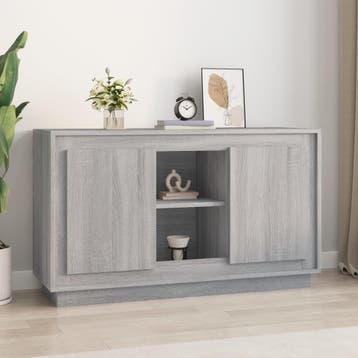 vidaXL Dressoir 102x35x60 cm bewerkt hout grijs sonoma, Verzenden