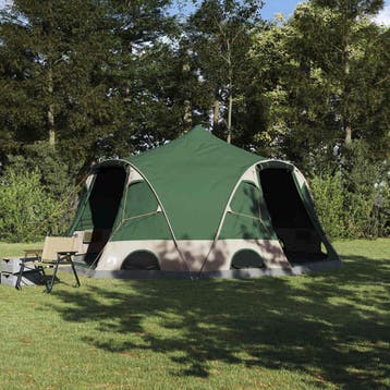 vidaXL Dome Tent 4-Persoon 4-persoons Groen, Verzenden, Nieuw