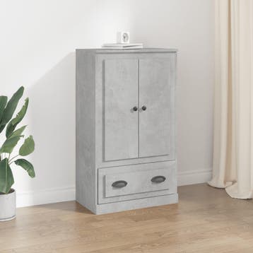 vidaXL Hoge kast 60x35,5x103,5 cm bewerkt hout betongrijs, Huis en Inrichting, Kasten | Dressoirs, Verzenden, Nieuw