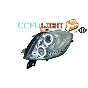 Koplampen chroom | Angel Eyes | geschikt voor Toyota Yaris 2, Verzenden, Nieuw, Toyota