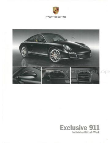 2009 PORSCHE 911 EXCLUSIVE HARDCOVER BROCHURE DUITS, Boeken, Nieuw