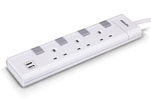 2dekans | Philips Socket 230V 3 way CHP4130WB/05 - 3 pin, Zakelijke goederen, Kantoor en Winkelinrichting | Kantoorartikelen, Ophalen of Verzenden