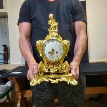 Horloge de table Style Louis XIV - Bronze doré - 1850-1900 -
