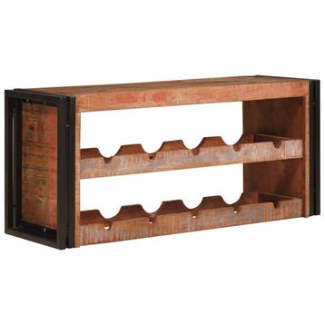 vidaXL Wijnrek Bruin 100 x 45 x 33 cm Massief hergebruikt, Verzenden