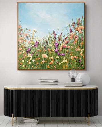 Irina Morisch - singing voices- abstract floral square