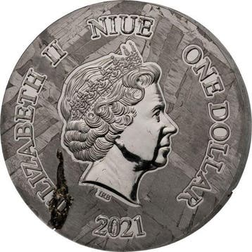 Niue. 1 Dollar 2021 1 oz Niue $1 Meteorite Seymchan Coin