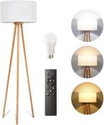 Houten Tripod Vloerlamp LED | 34% Retour Deal | Sla nu toe!, Huis en Inrichting, Lampen | Vloerlampen, Verzenden, Zo goed als nieuw