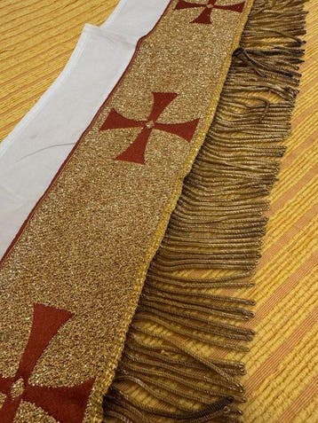 Balza (altaar kleed franje) - 200 cm - Antiek - Katoen,