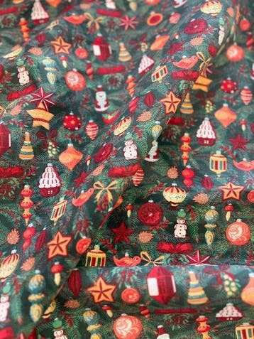 Tissu de Noël décoratif - effet arbre de Noël avec des, Nieuw