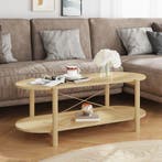 vidaXL Salontafel 110x48x40 cm bewerkt hout, Huis en Inrichting, Verzenden, Nieuw