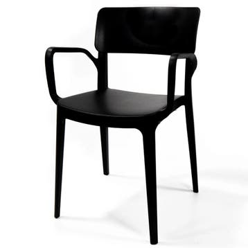 Stoel | WING | Zwart | Kunststof | Outdoor | Stapelbaar |, Verzenden, Nieuw in verpakking
