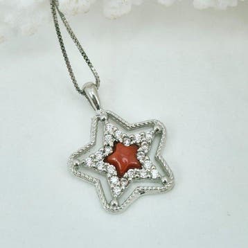 Koraal - Zilver, Zonder reservering - Ketting met hanger -