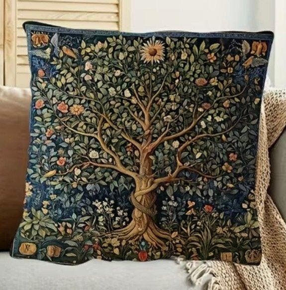 kussenhoezen in William Morris-stijl - Kussen (2), Antiek en Kunst, Curiosa en Brocante