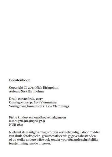 Beestenboot 9789090302379 Nick Birjmohun, Boeken, Verzenden, Gelezen, Nick Birjmohun