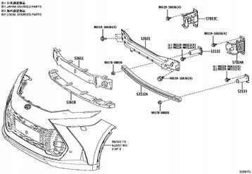 voorste bumper absorber Toyota C-HR II 52618-F4110, Verzenden, Gebruikt