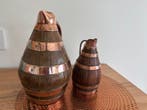 Kruik (2) - Koper, Hout - Twee kannen cider, Antiek en Kunst