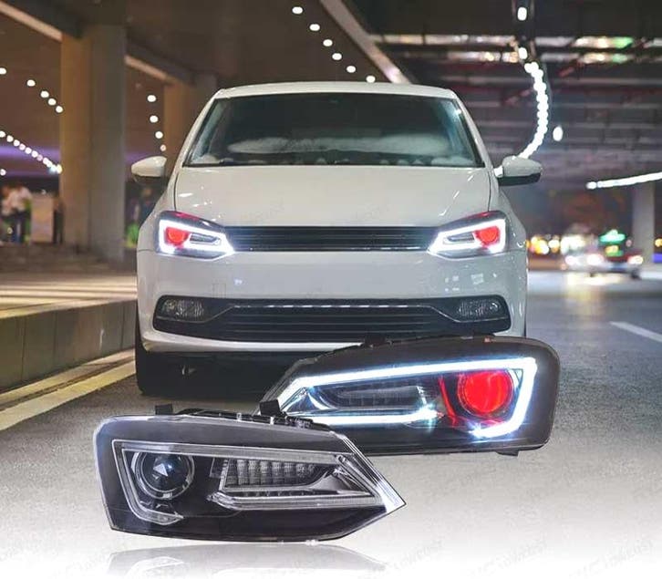 Phares Pour Volkswagen Vw Polo 6R 09-17 Led Light Bar Devil, Auto-onderdelen, Verlichting, Verzenden