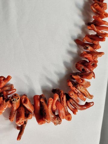 Bloedkoraal Koraal - Collana in corallo rosso - corallium