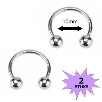 Fako Bijoux - Circular Barbell Piercing - Hoefijzer - 10mm -, Verzenden, Nieuw