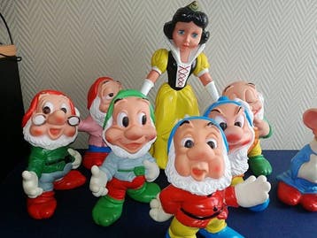 Disney Sneeuwwitje en de zeven dwergen. - rubber piep /, Nieuw