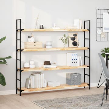 vidaXL Wandschappen 3 st zwevend 160x20x4 cm onbehandeld, Verzenden, Nieuw