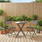 vidaXL Tuinstoelen 2 pcs Antraciet 52,5 x 46 x 82 cm IJzer, Tuin en Terras, Tuinstoelen, Verzenden, Nieuw