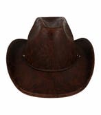 Cowboyhoed - Western Hoed - Lederlook - One Size - Bruin