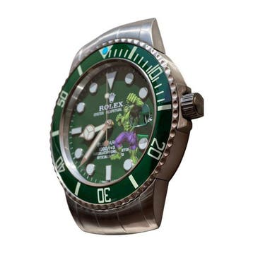 Moon24 - Rolex “Subamariner Hulk Smash ” Wall Clock 43cm