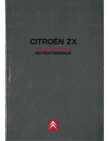 1991 CITROËN ZX INSTRUCTIEBOEKJE NEDERLANDS, Ophalen of Verzenden
