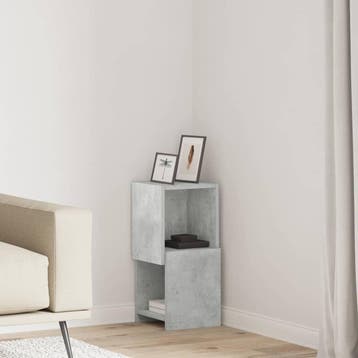 vidaXL Hoekkast 25,5x25x55cm Bewerkt hout Beton Grijs, Verzenden, Nieuw