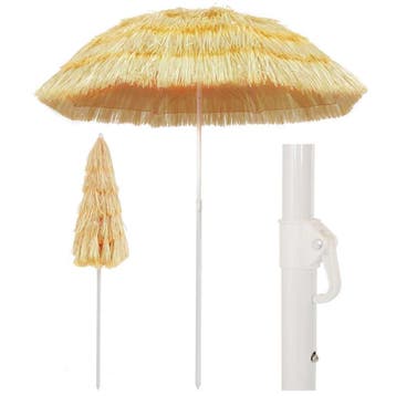 vidaXL Strandparasol Hawaï stijl 180 cm naturel, Verzenden